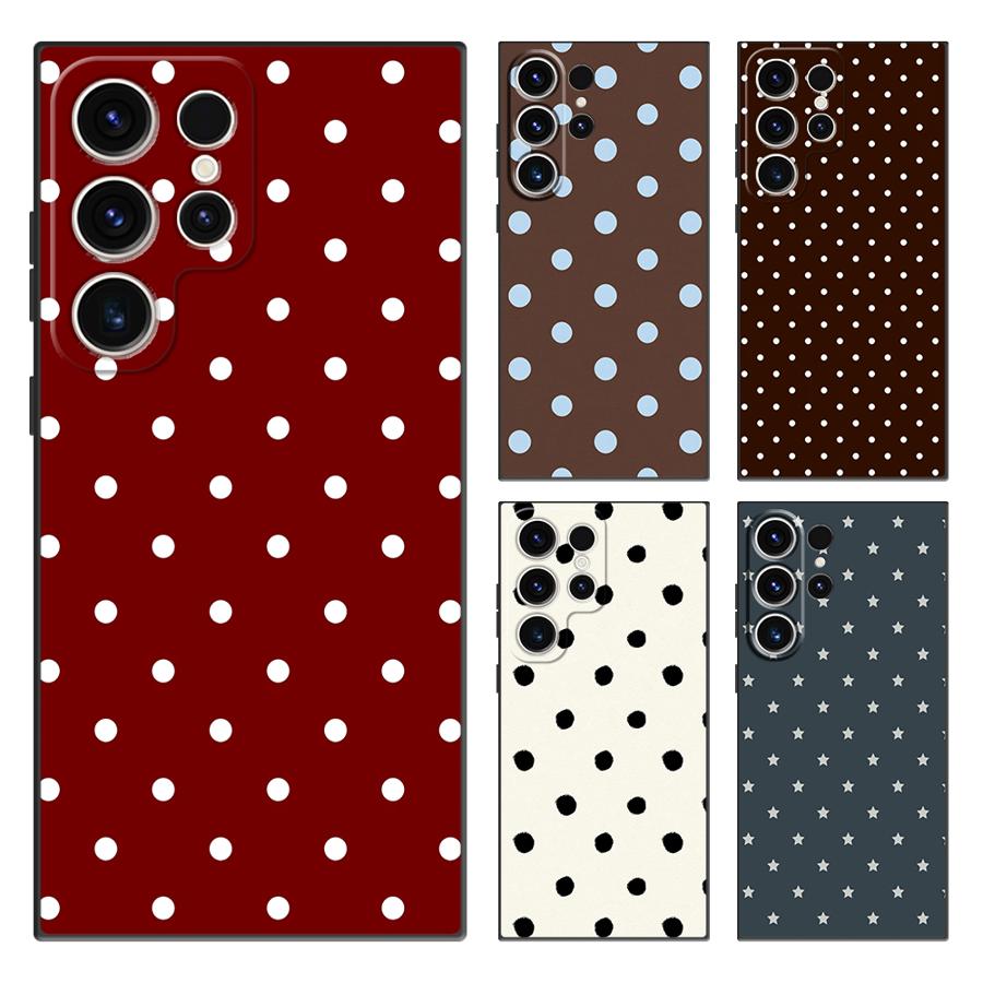 Phone Cases For Samsung - Retro Polka Dots Funda Phone Cover