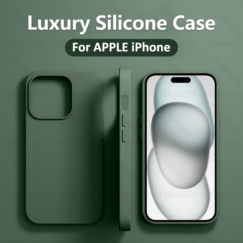 Phone Cases Purple - Luxury Liquid Silicone Phone Case for