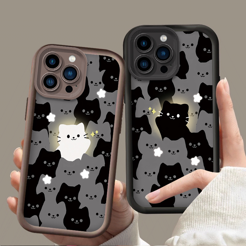 Phone Cases Cat - Lovely Cartoon Cat Silicone Couple Phone