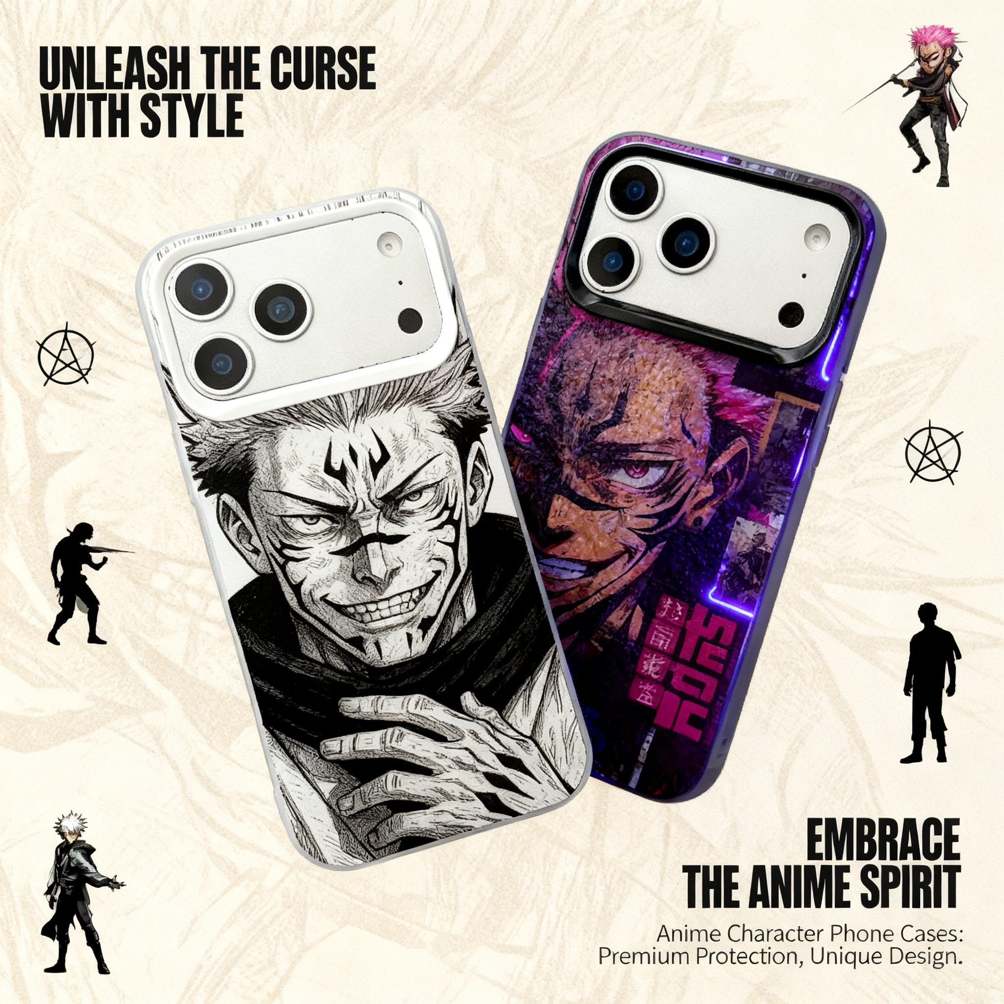 Phone Cases Jujutsu Kaisen - Anime Jujutsu Kaisen Gojo Satoru Sukuna