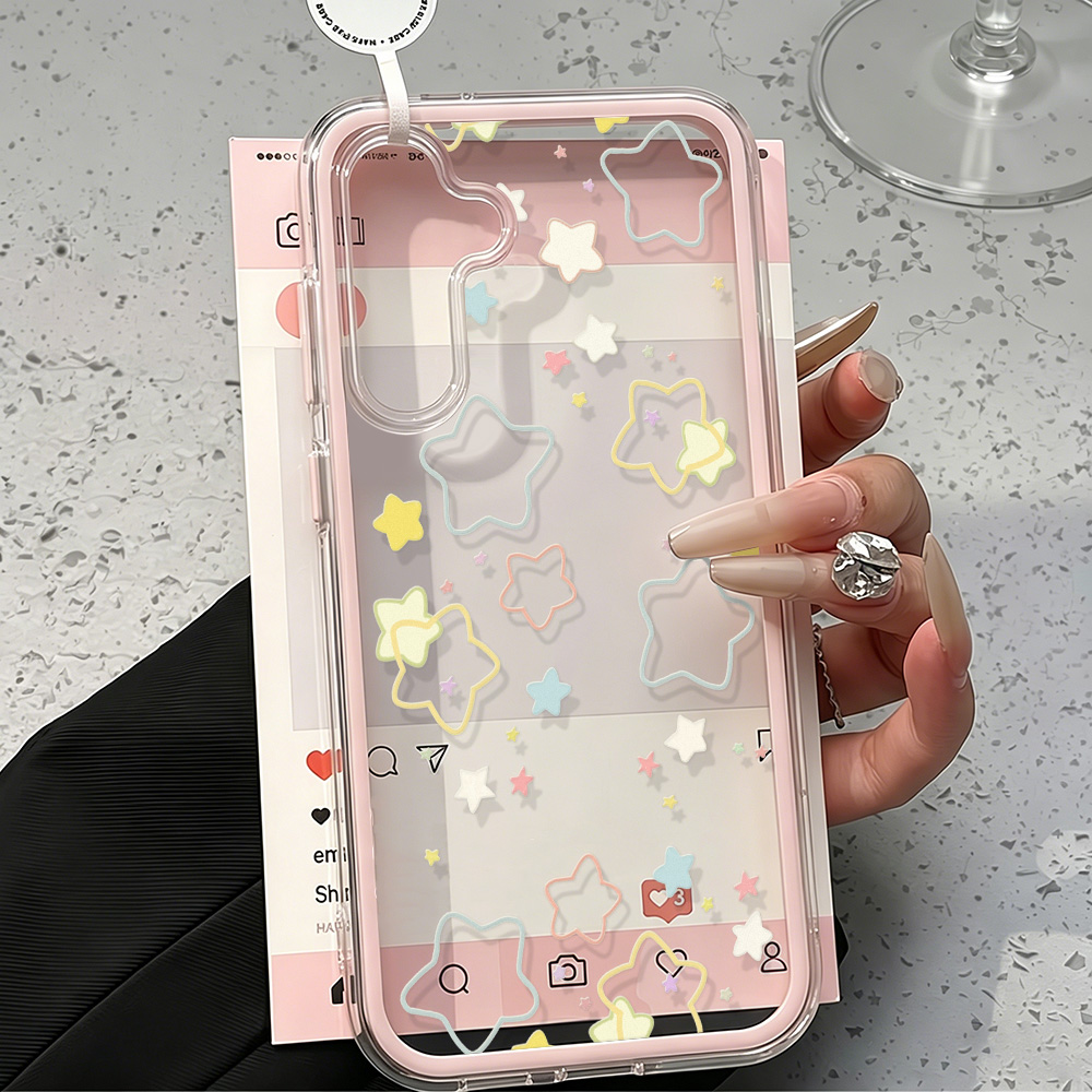 Phone Cases For Samsung - 2 IN 1 Clear Case For