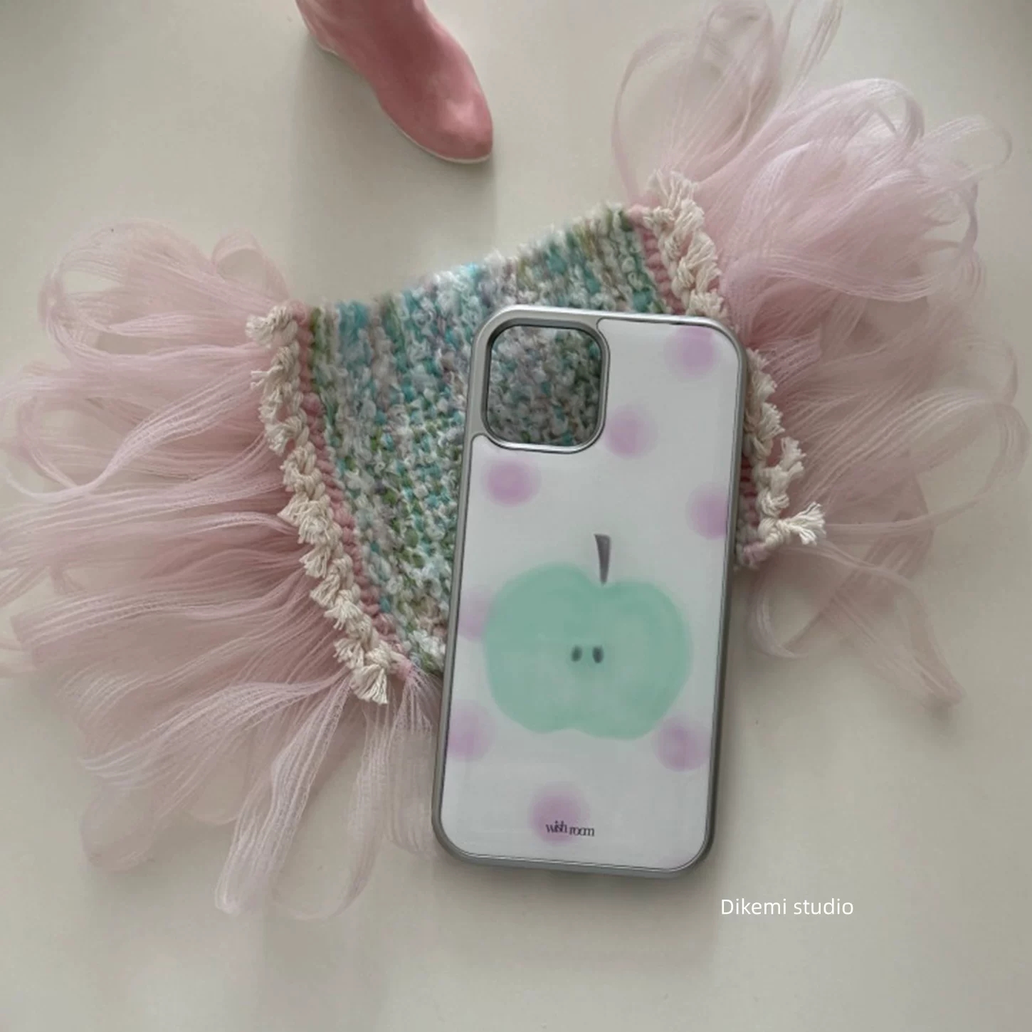 Phone Cases Purple - Korean ins Purple Polka Dot Green
