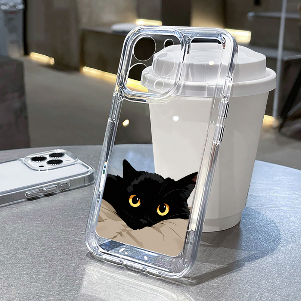 Black Cat Funny Couple Fashion – Phone Cases Cat recenzja i cena