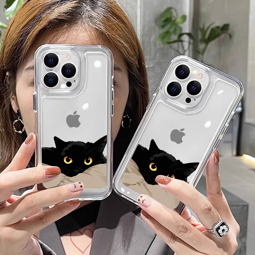 Black Cat Funny Couple Fashion – Phone Cases Cat recenzja i cena