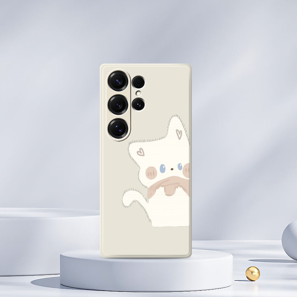 Cute White Cat Phone Case For  – Phone Cases Cat recenzja i cena