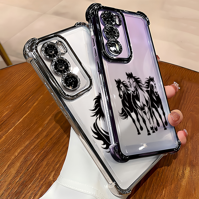 Plating Transparent Phone Case – Phone Cases Horse recenzja i cena
