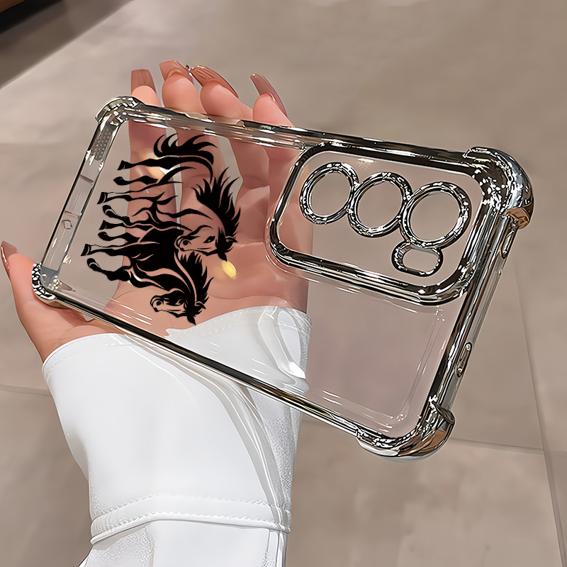 Plating Transparent Phone Case – Phone Cases Horse recenzja i cena