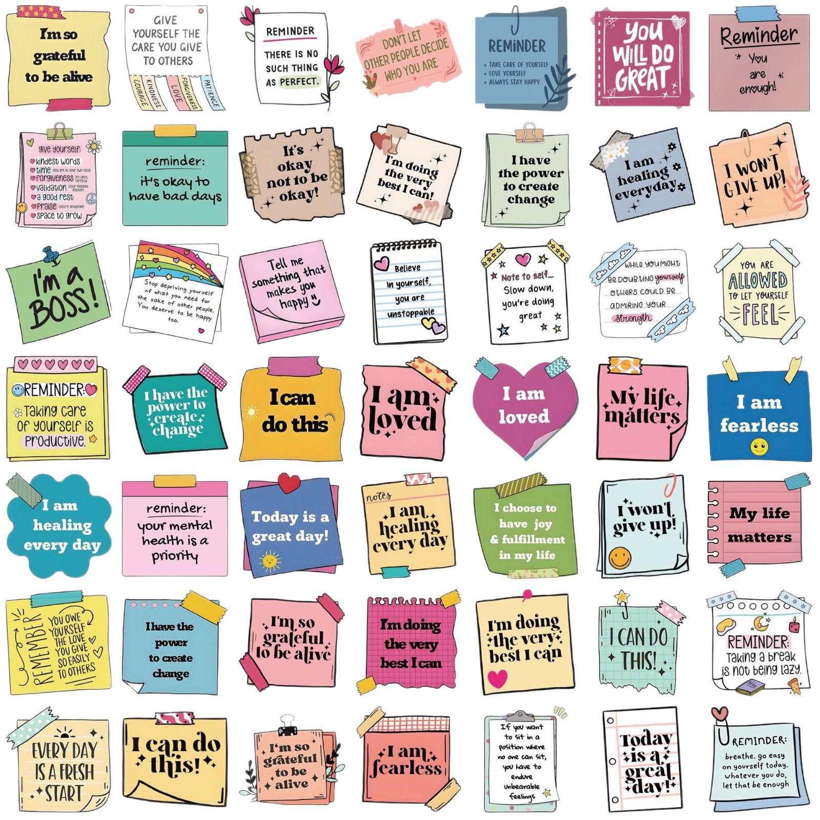 50PCS Self-Affirmation Hearten – Phone Cases Quotes recenzja i cena