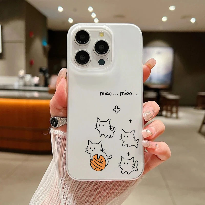 Cute Black Cat Pattern Phone C – Phone Cases Cat recenzja i cena