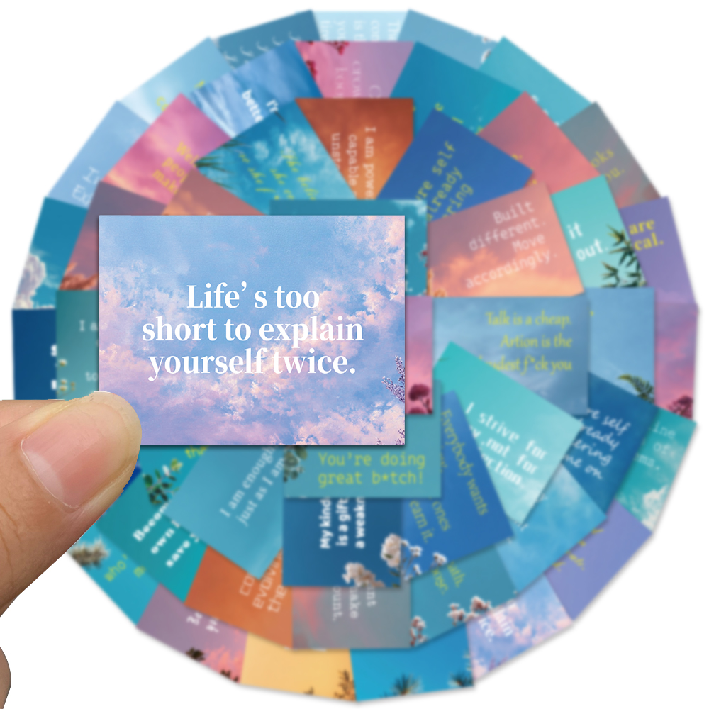50pcs Positive Quotes Sticker  – Phone Cases Quotes recenzja i cena