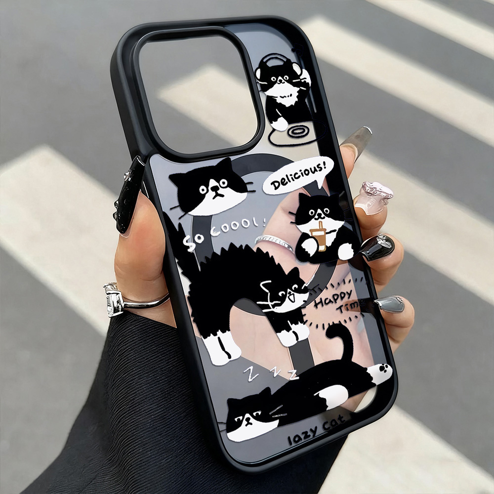 Funny Black Cat Wireless Charg – Phone Cases Cat recenzja i cena