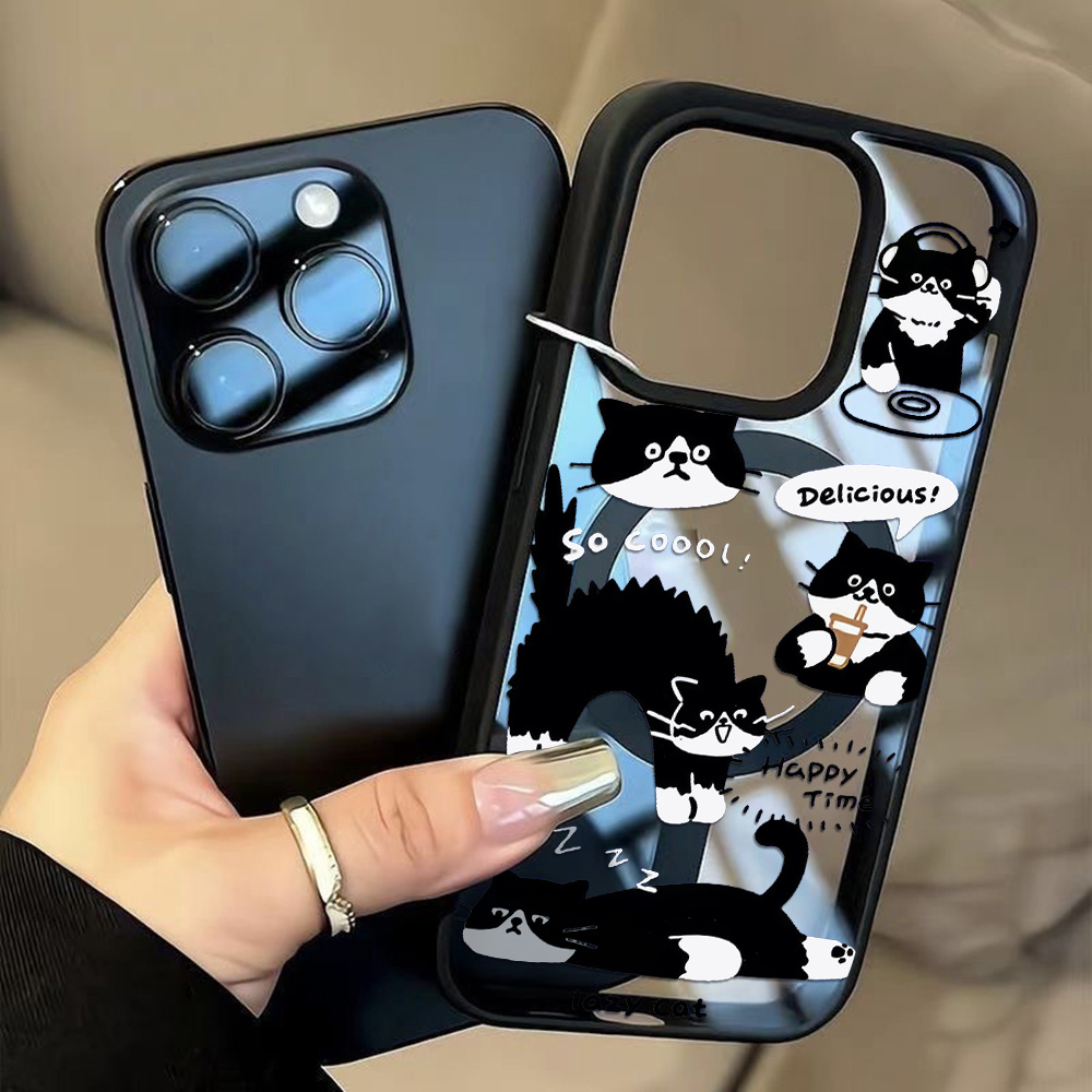 Funny Black Cat Wireless Charg – Phone Cases Cat recenzja i cena