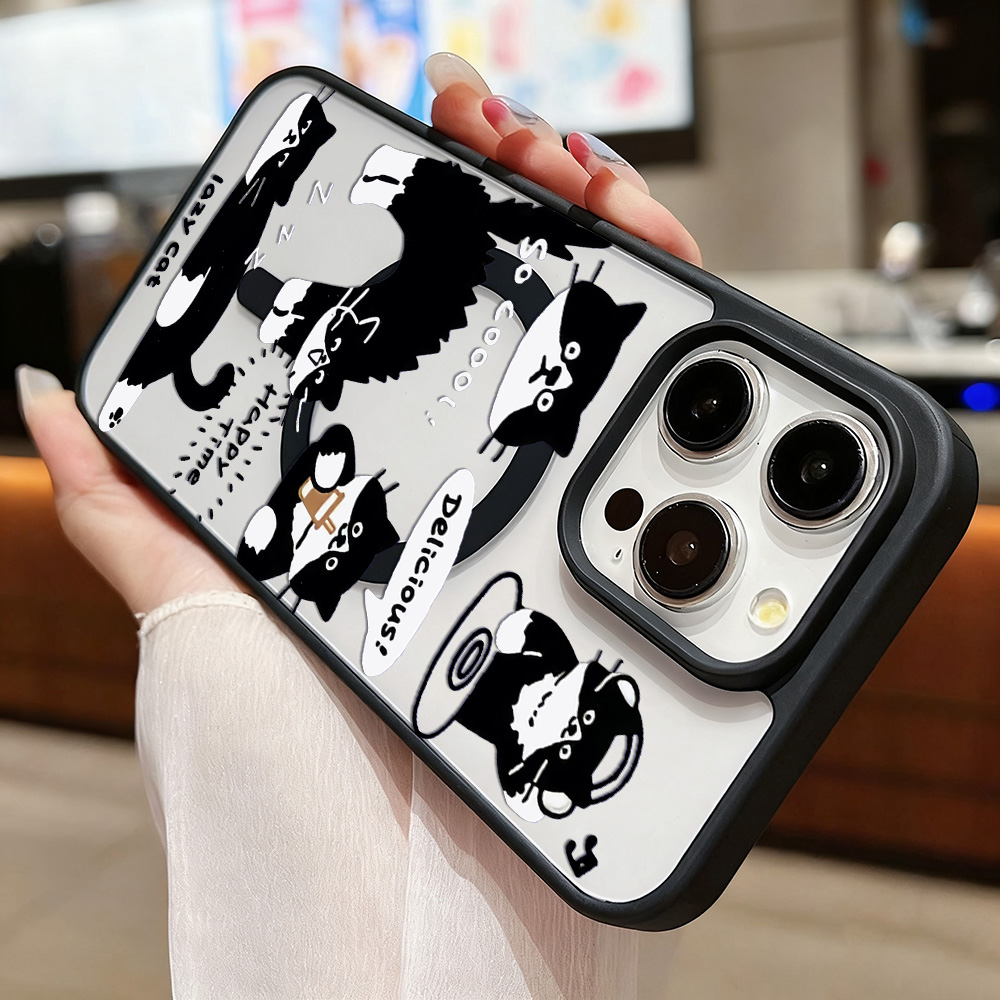 Funny Black Cat Wireless Charg – Phone Cases Cat recenzja i cena
