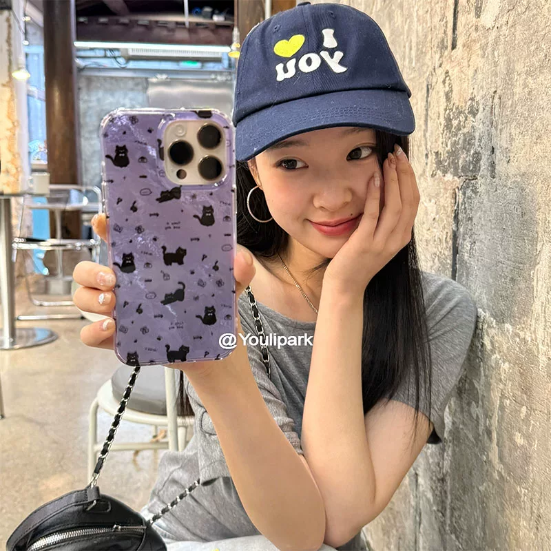Ins Cute Girl Flower Purple Fu – Phone Cases Purple recenzja i cena