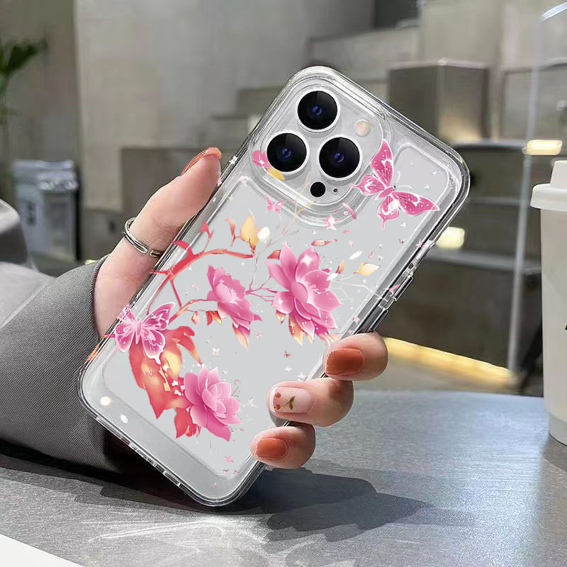 Pink and Purple Lotus Pattern  – Phone Cases Purple recenzja i cena