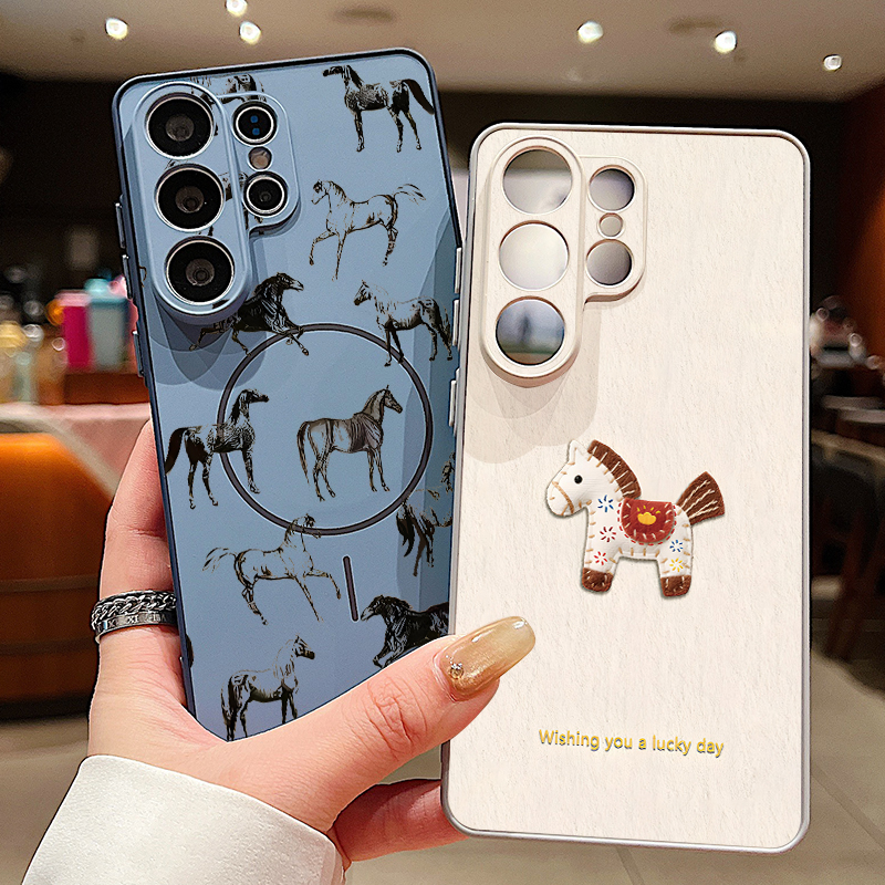 Cute Horse Pattern Magnetic Ph – Phone Cases Horse recenzja i cena