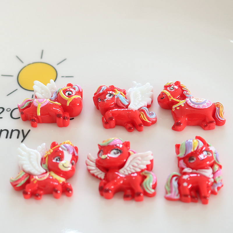 10Pcs Red Winged Horse Flat Ba – Phone Cases Horse recenzja i cena