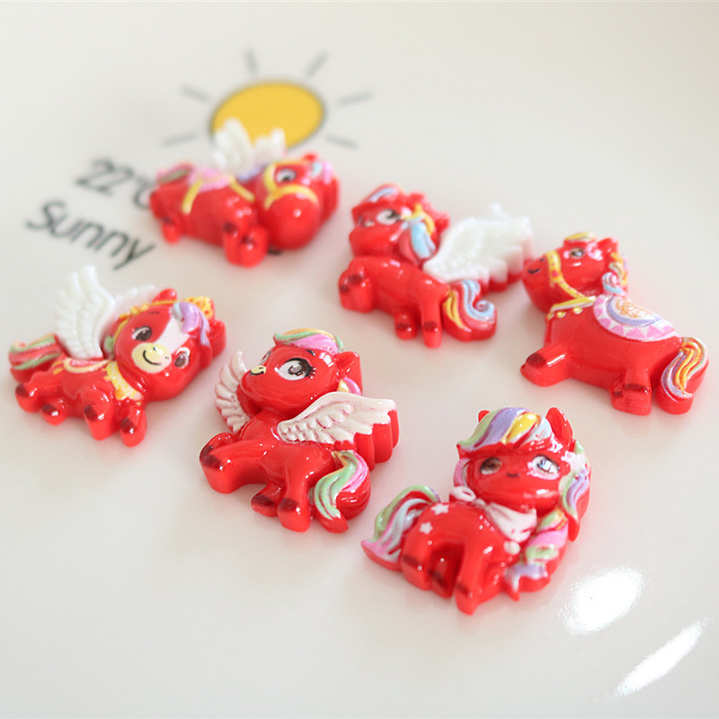 10Pcs Red Winged Horse Flat Ba – Phone Cases Horse recenzja i cena