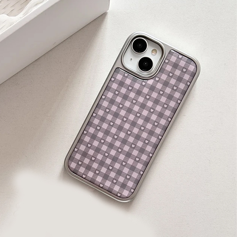 Pink Purple Heart-Shaped Check – Phone Cases Purple recenzja i cena