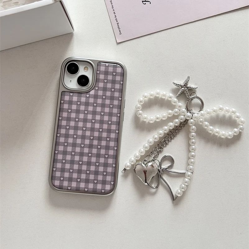 Pink Purple Heart-Shaped Check – Phone Cases Purple recenzja i cena