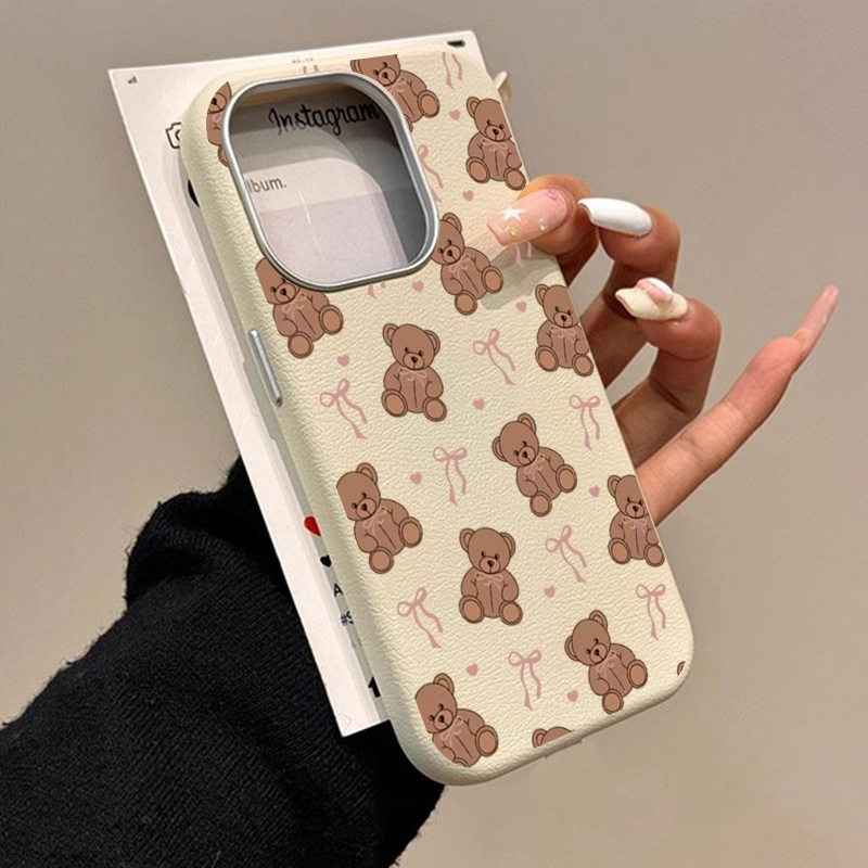 Cute Sweet Heart-Shaped Bow Be – Phone Cases Girls recenzja i cena
