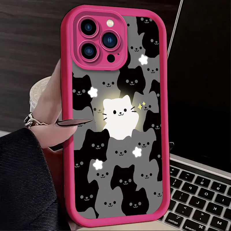 Lovely Cartoon Cat Silicone Co – Phone Cases Cat recenzja i cena