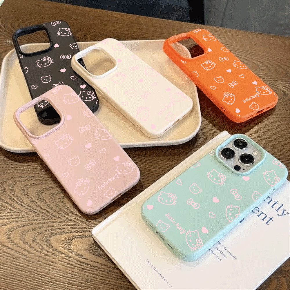 Cute HelloKitty Pink Line Cat  – Phone Cases Cat recenzja i cena