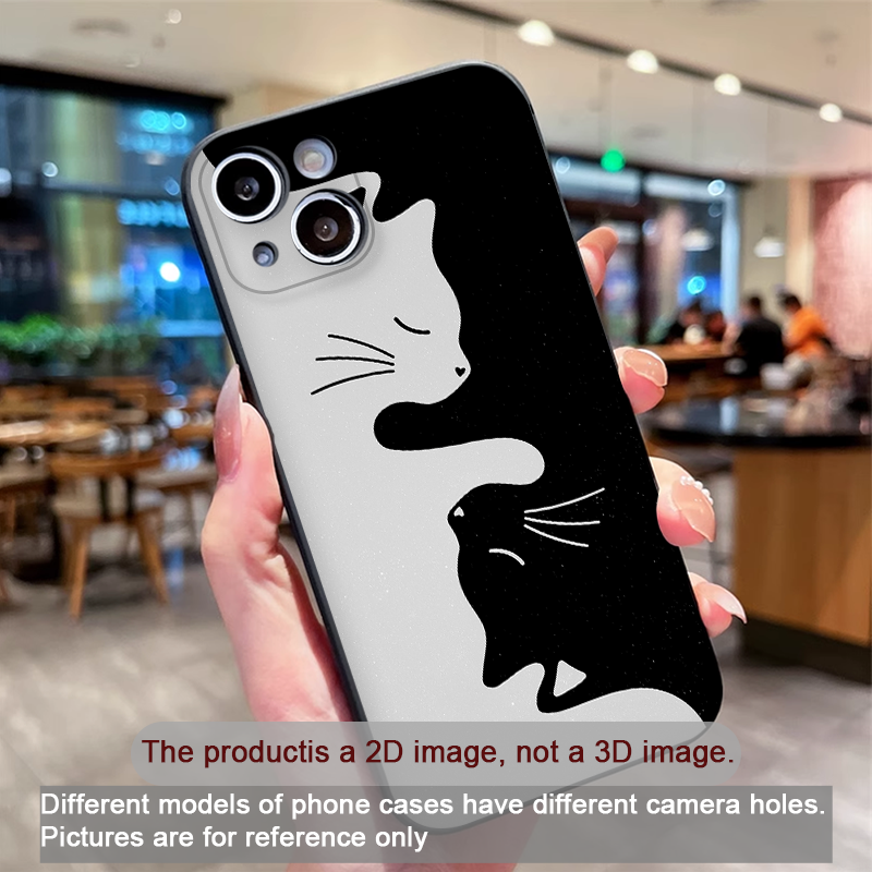 Cartoon Black White Cat Lovers – Phone Cases Cat recenzja i cena