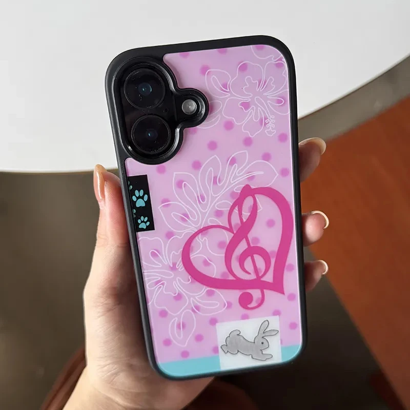 Fashion Cute Girl Pink Rabbit  – Phone Cases Girls recenzja i cena