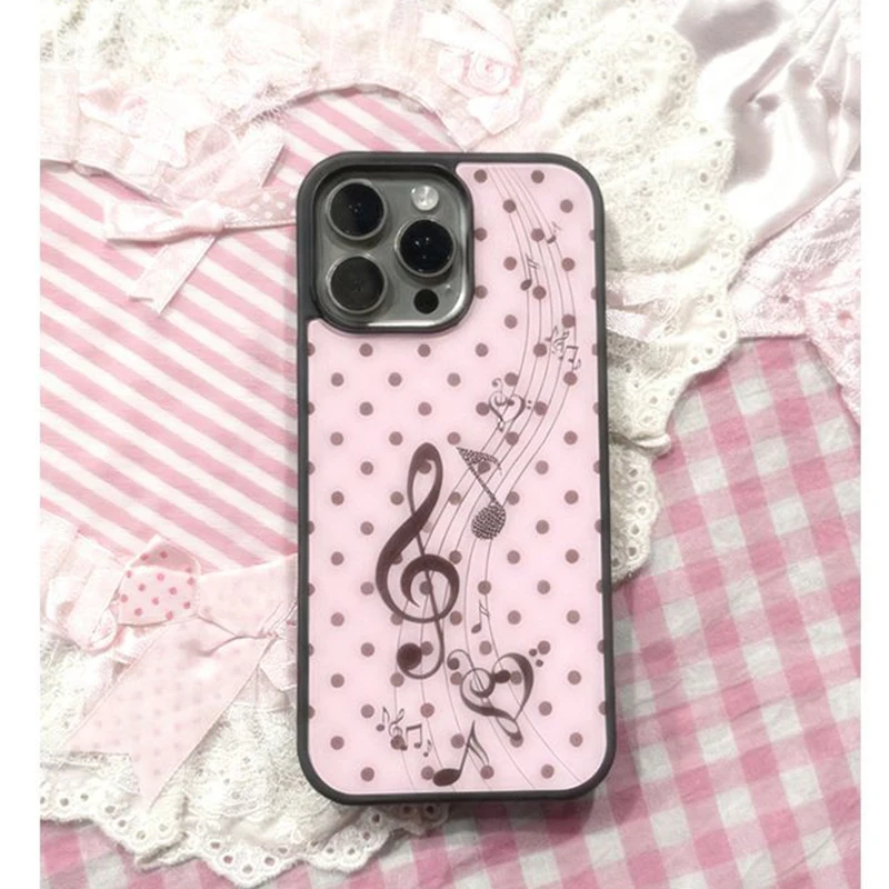 Korean ins Pink Brown Polka Do – Phone Cases Girls recenzja i cena