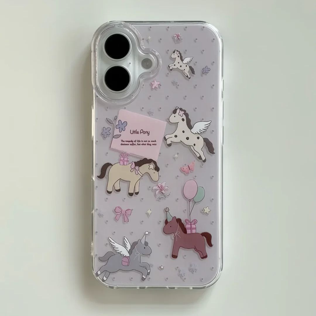 Ins Style Colorful Cute Flying – Phone Cases Horse recenzja i cena