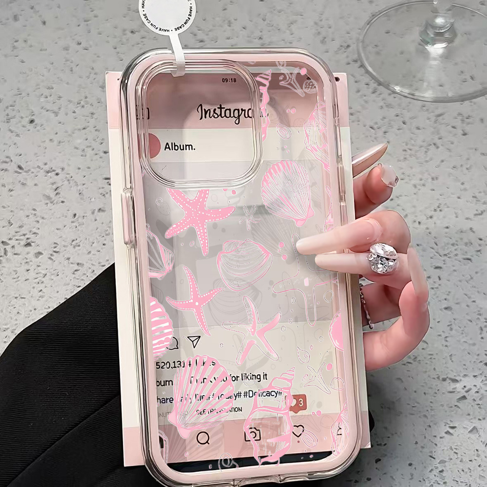 Summer Pink Seashell Clear Pho – Phone Cases Xr Iphone recenzja i cena