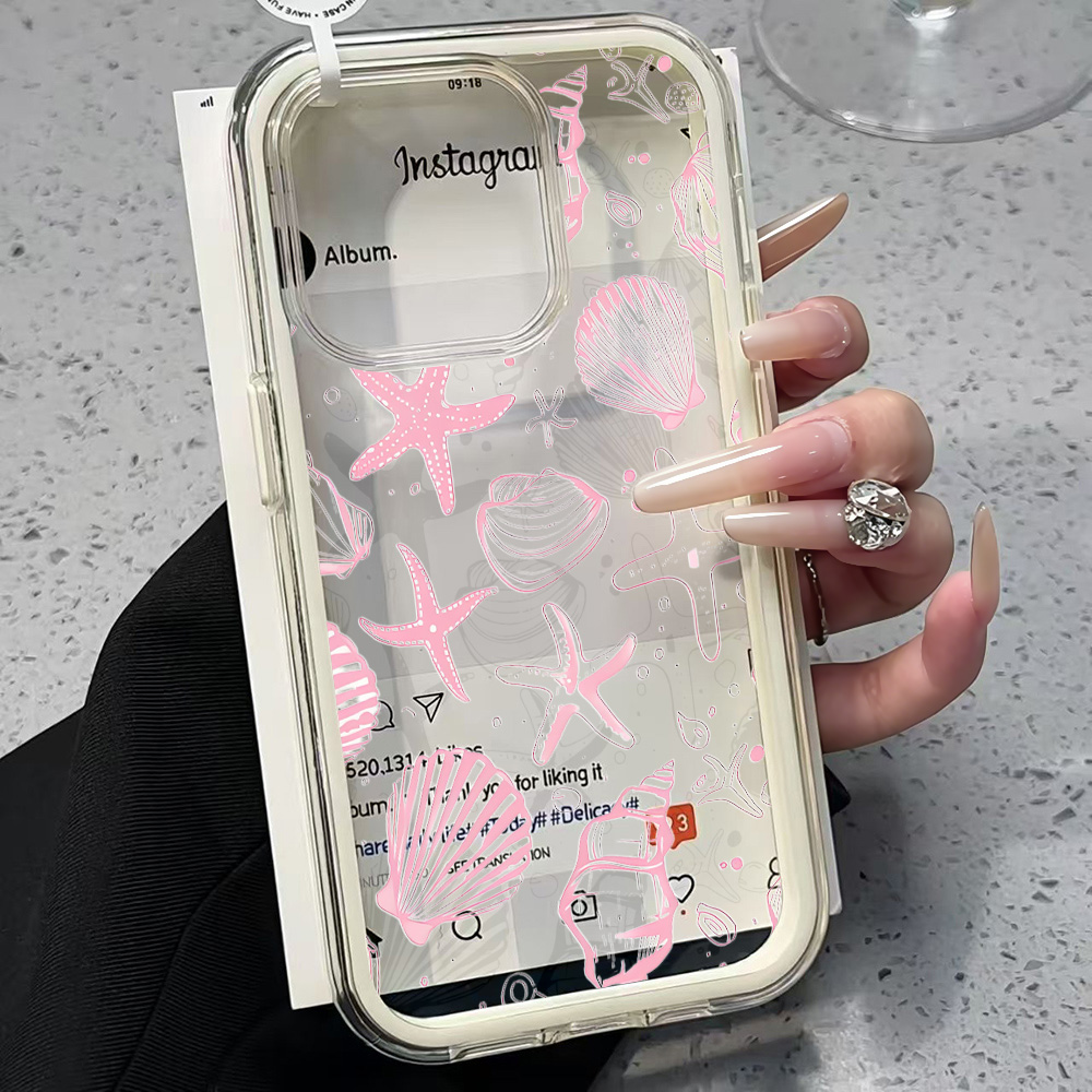 Summer Pink Seashell Clear Pho – Phone Cases Xr Iphone recenzja i cena