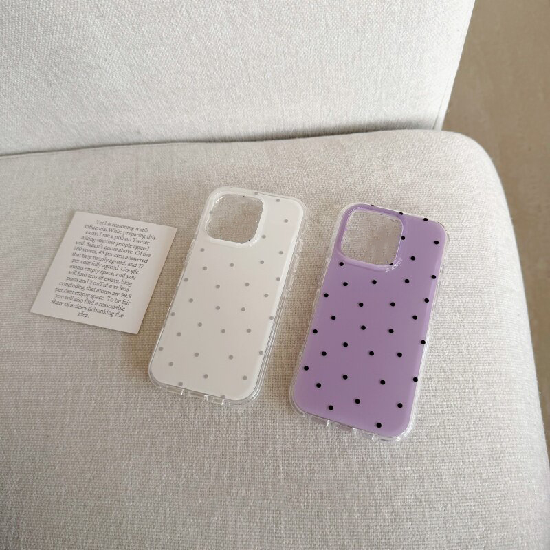 Korean White & Purple Polka Do – Phone Cases Purple recenzja i cena