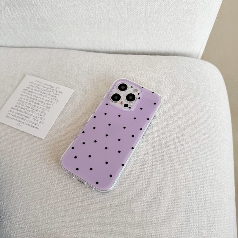 Korean White & Purple Polka Do – Phone Cases Purple recenzja i cena