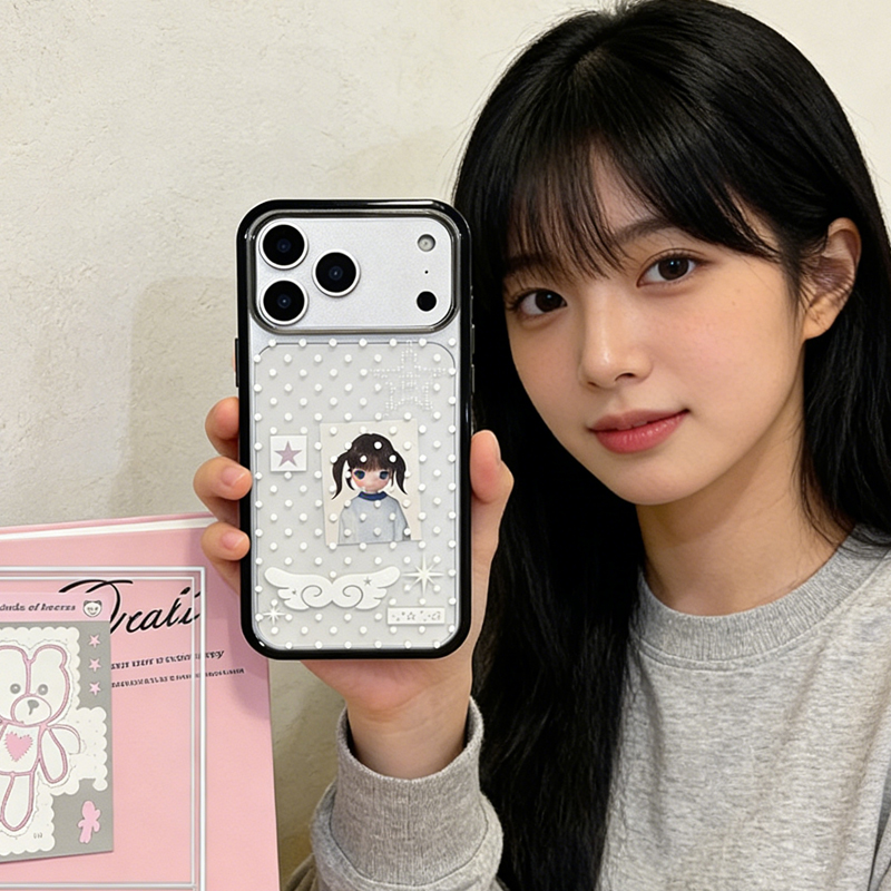 Ins Korean Girl Polka Dots Win – Phone Cases Girls recenzja i cena