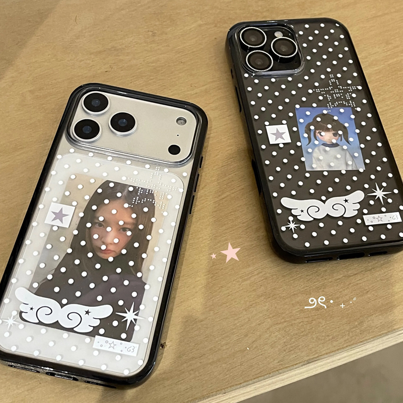 Ins Korean Girl Polka Dots Win – Phone Cases Girls recenzja i cena