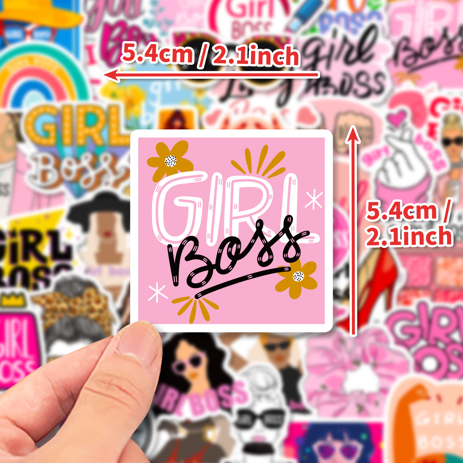 50pcs Cute Girl Boss Stickers  – Phone Cases Quotes recenzja i cena