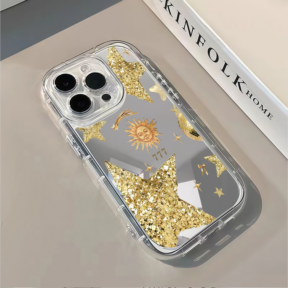 Celestial Gold Glitter Mirror  – Phone Cases Iphone 16 Pro Max recenzja i cena