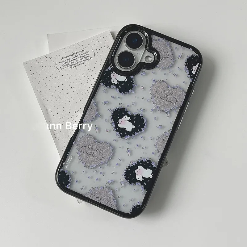 Ins Korean Retro Girl Love Rab – Phone Cases Purple recenzja i cena