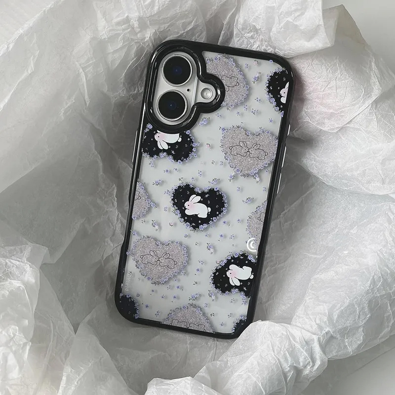 Ins Korean Retro Girl Love Rab – Phone Cases Purple recenzja i cena