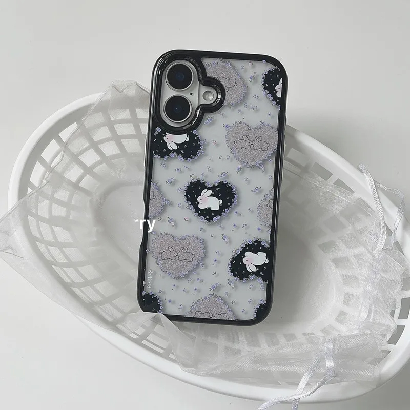 Ins Korean Retro Girl Love Rab – Phone Cases Purple recenzja i cena