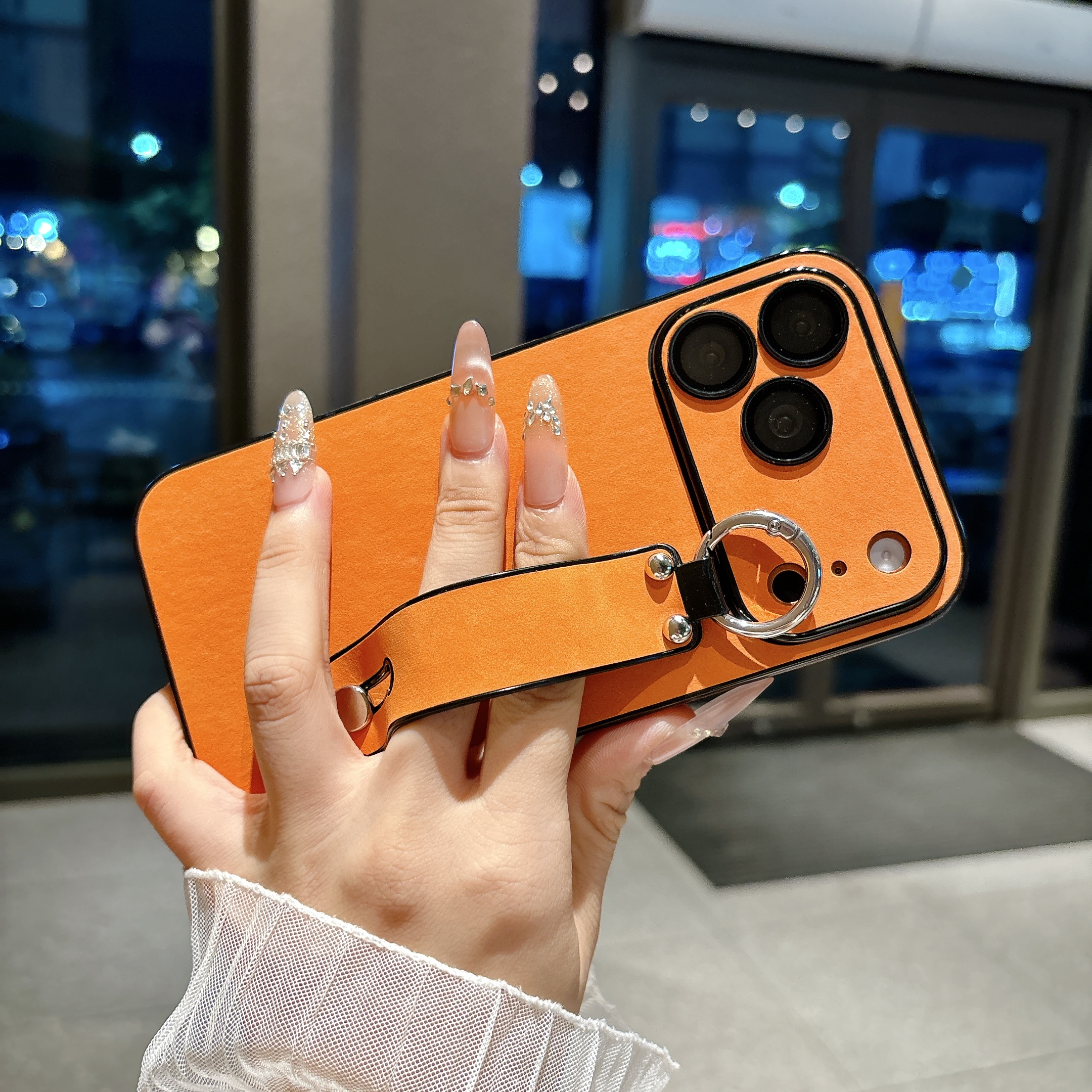 Suede Leather Wrist Strap Hold – Phone Cases Iphone 16 Pro Max recenzja i cena