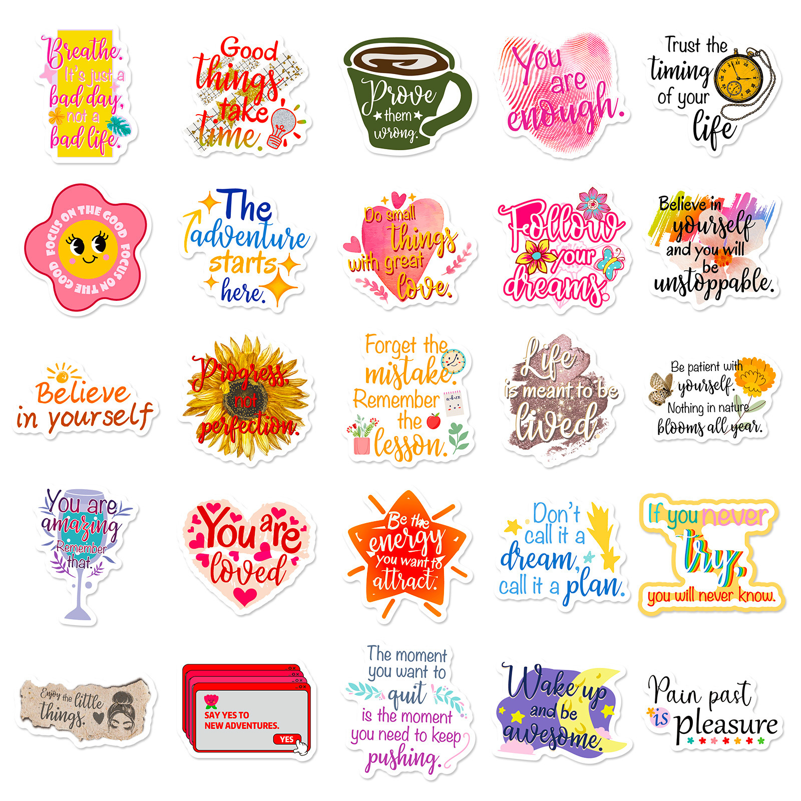 50Pcs Inspire Quote Stickers M – Phone Cases Quotes recenzja i cena