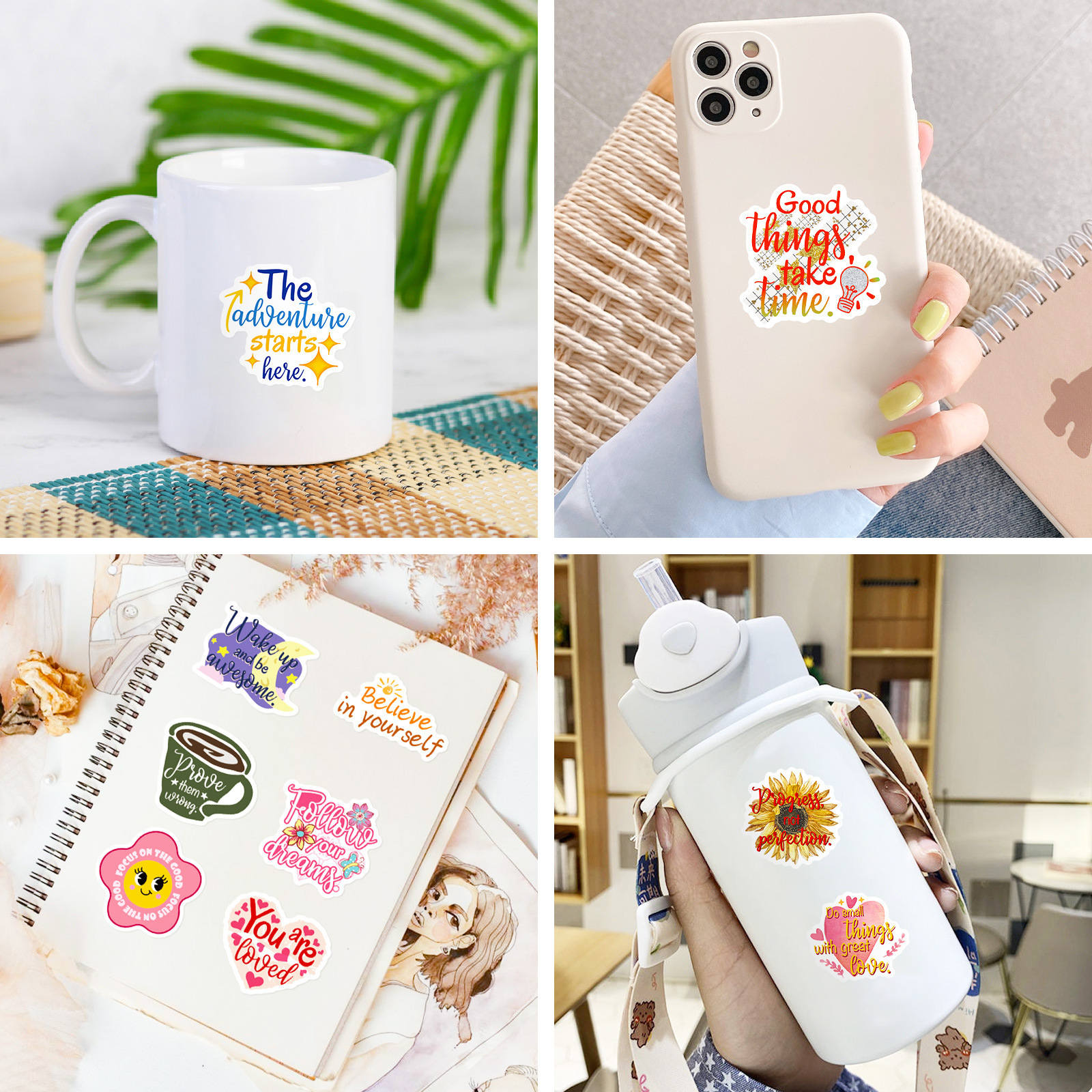 50Pcs Inspire Quote Stickers M – Phone Cases Quotes recenzja i cena
