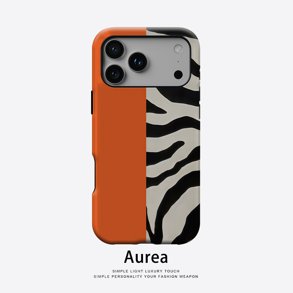 Orange Black Zebra Color Block – Phone Cases Zebra recenzja i cena