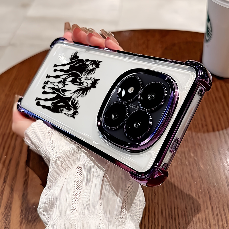 Plating Clear Soft Phone Case  – Phone Cases Horse recenzja i cena