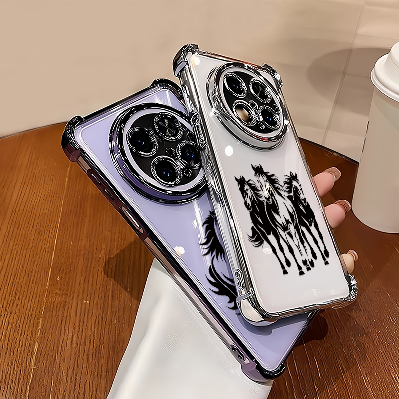 Plating Clear Soft Phone Case  – Phone Cases Horse recenzja i cena