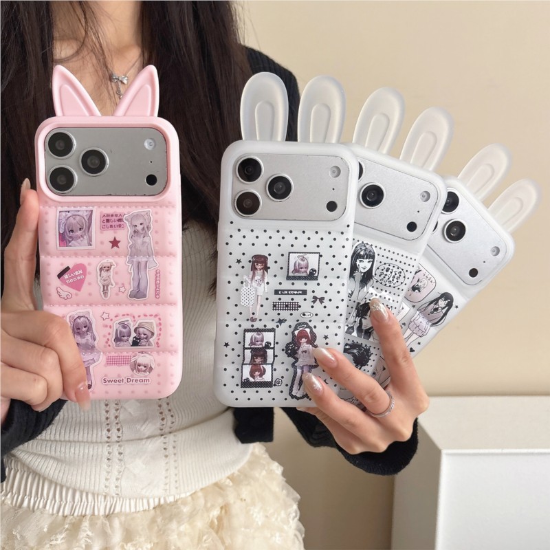 Japanese Y2K Cute Bunny Ear Ph – Phone Cases Girls recenzja i cena